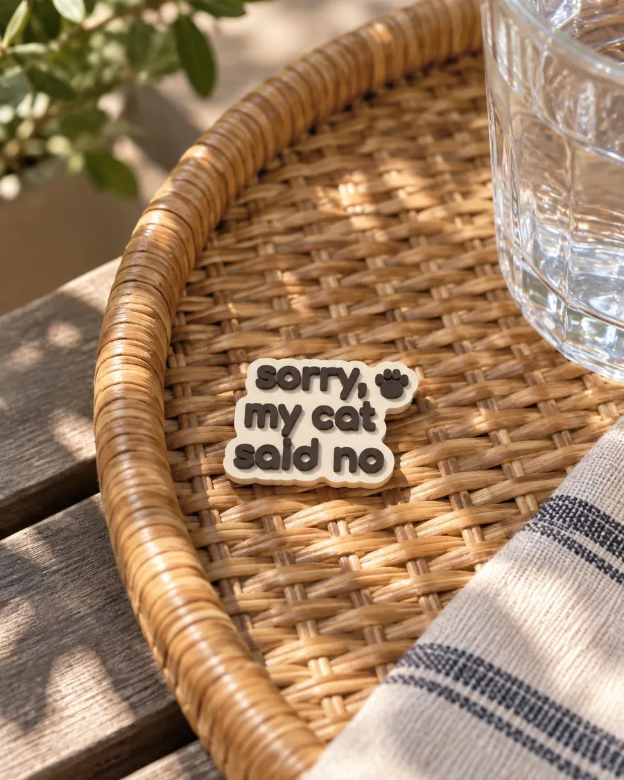Καρφίτσα «Sorry, My Cat Said No»